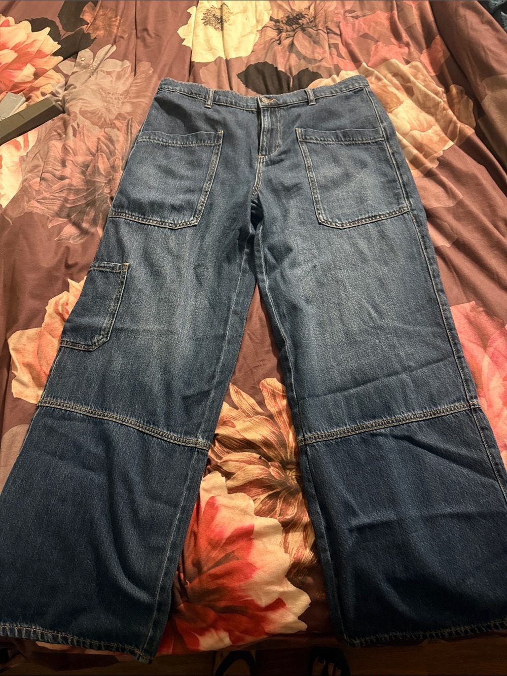 Celebrity Pink Dark Blue Wide Leg Jeans
